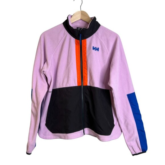 Helly Hansen Womens Rig Fleece Jacket Size XL Pink Full Zip Lightweight Colorful - Picture 1 of 7